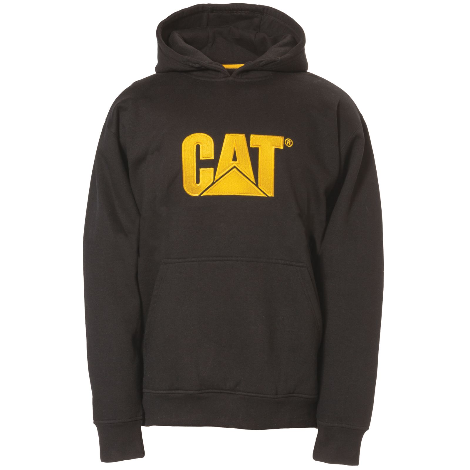 Caterpillar Trademark Hooded - Mens Sweatshirts - Black - NZ (574TGFWDR)